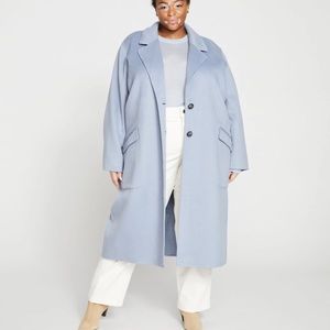 Universal Standard Reversible double face luxe coat in frost blue - 6/8 (US 2XS)